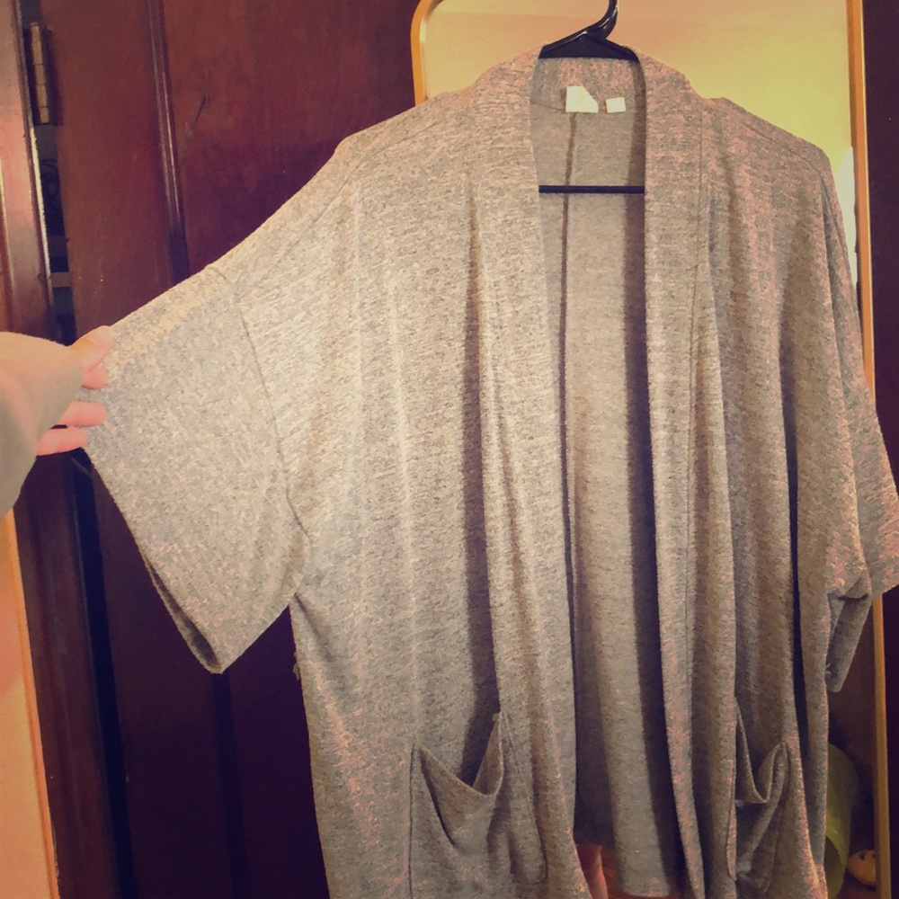 Gray cardigan